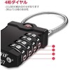 ZHEGE TSA Lock, Padlock, Four-Digit Dial Lock, Cable Type, For