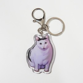 Funny Meme Cat Keychains - Cute & Collectible Accessories for Keys or Bags - Specification: HUH Cat