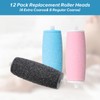 12Pcs Frosted Replacement Roller Refill Heads, Pedicures Replacement Heads, Compatible