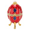 Egg Shaped Trinket Boxes Rhinestones Inlay Exquisite Jewelry Trinket Boxes