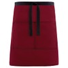 Fame CME28 Everyday Half Bistro Apron - Burgundy (WFA83507BU)
