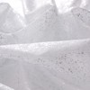 Kotile Sparkle Net Curtains White - Metallic Silver Foil Glitter