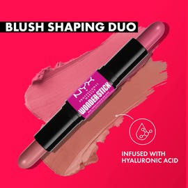 NYX Professional Makeup Rouge, Mit HyaluronsÃ¤ure, Feuchtigkeitsspendend, Mischbare Textur, Vegan, Wonder Stick, Light Peach + Baby Pink