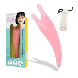 【かたつむり型カッサ】 ビューティーカッサバー カッサプレート 頭皮 マッサージ フェイスライン 首元 目元 ボディ用 ツボ押し 朝のリフレッシュ 夜寝る前に バスタイムにも (ピンク)