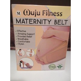 Wuju Fitness Maternity Support Belt Pregnancy Back Breathable Abdominal Binder Medium Beige