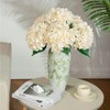 Auihiay 4PCS 21" Hydrangea Artificial Flowers in Vase, Silk Fake