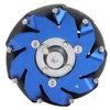 4in Mecanum Wheel Right Aluminum with TPU Rubber Rollers Industrial