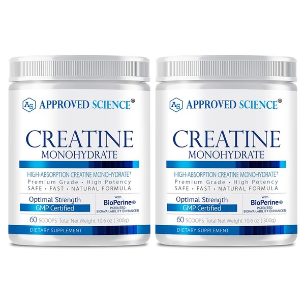 Approved Science Approved Science Creatine Monohydrate Powder with BioPerine -