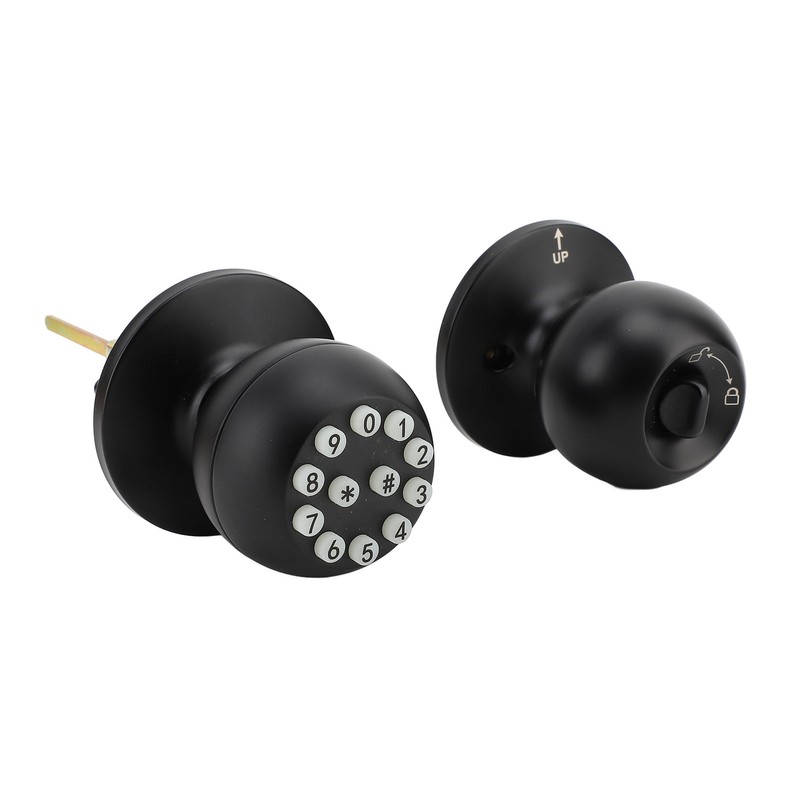 Keypad Door Knob with Lock and Key Round Ball Electronic
