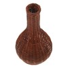 GRIRIW Bamboo Woven Vase Rustic Decorative Flower Holder Handmade Country