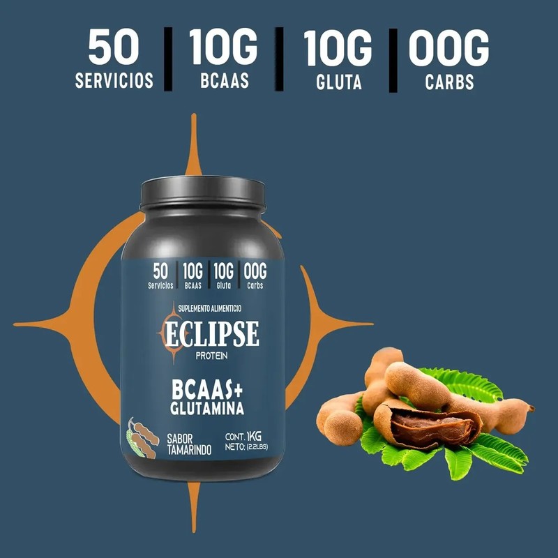 Aminoácidos Bcaas Glutamina Eclipse 1kg Varios Sabores