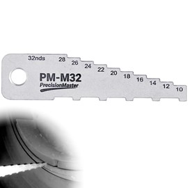 DCOMA Mini Tech Gauge – 32nds Brake Pad Measuring Tool, 2-in-1 Stainless Steel Brake Thickness & Drum Wear Gauge, Compact 4" Tool for Cars, Trucks, SUVs – No Wheel Removal Needed, Technician Gauge