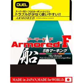 Duel H4143 PE Line, No. 0.6, Armored F, 656.2 yd (200 m), No. 0.6, 32.8 ft (10 m) x 5 Colors, Red Marking