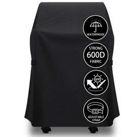 7105 Cover Fits Weber 210 Series Gas Grills with Folding Sides, Premium Oxford Grill Cover, Black
