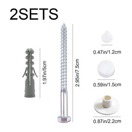 2 Sets Toilet Bidet Anchor Bolts Set Universal Bathroom Toilet Pan Floor Fixing Kit Pedestal Fixing for Bathroom Repair Fixings