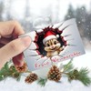 TRIOSK Christmas Magnets 3D Illusion Fridge Magnet Chipmunk with Saying