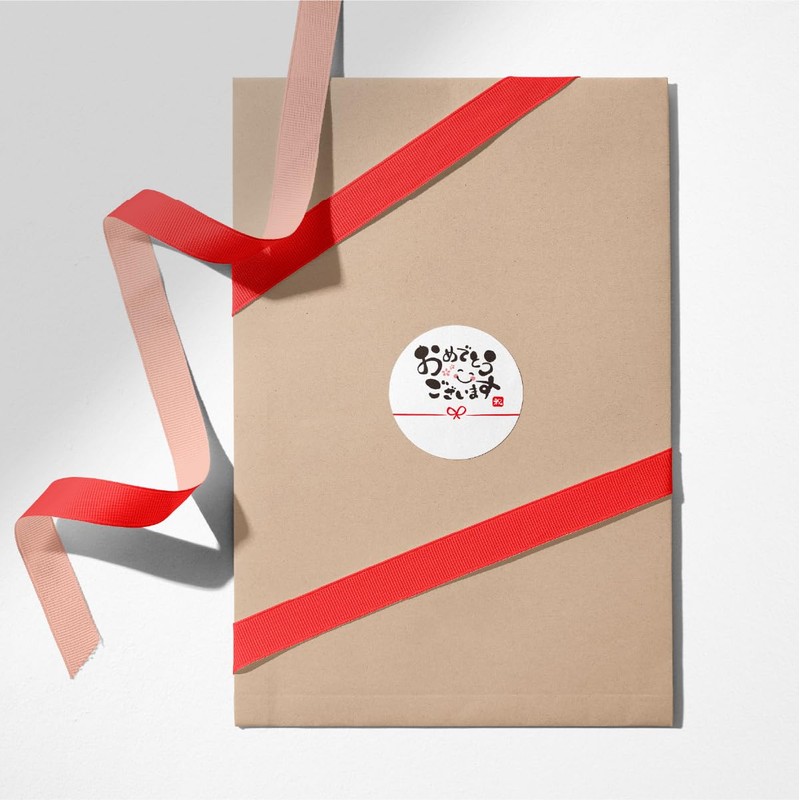 gift-ippo Congratulations Stickers, 72 Sheets, 4cm, Graduation, Smile, (Congratulations)