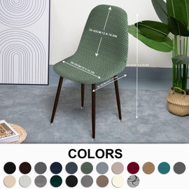 Lydevo Chair Covers, Set of 4, Dining Room Stretch Chair Covers for Dining Room Chairs, Universal, Washable Cover, Scandinavian Chair Cover for Kitchen Chairs, Hotel, Banquet, Diagonal #Turquoise