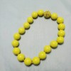 Ali Khan Yellow beaded necklace with magnetic clasp NWT