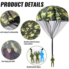 Parachute Toy Children, FainFun 6 Parachute Skater Toy Small, Throwing Game Children's Parachute, Parachute Jumper, Outdoor Activities