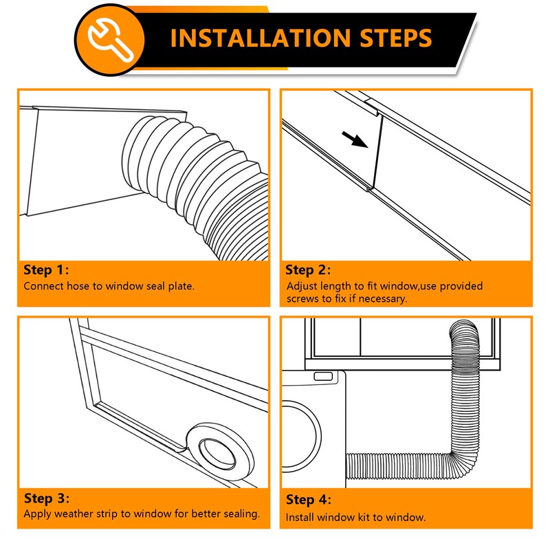 LBG Products Dryer Vent Window Kit for 4" Diameter Dryer