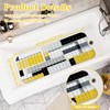 KINUUIS Yellow Black Bath Tub Mat Non Slip, Modern Geometric