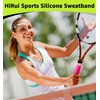 HiRui Sports Silicone Sweatband, Headband with Sweat-Guiding Channels Away from