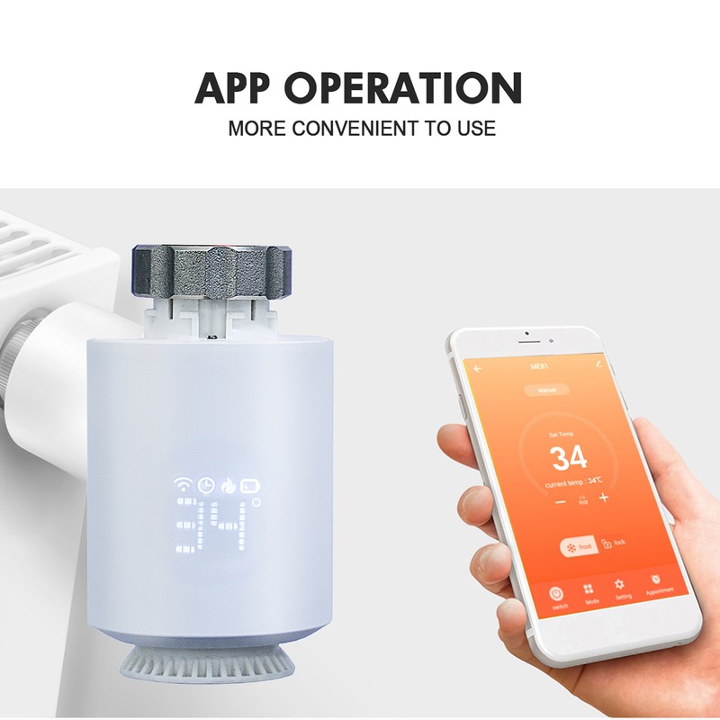 Wireless Smart Radiator Thermostat Programmable Intelligent Temperature Controller NTC Sensor