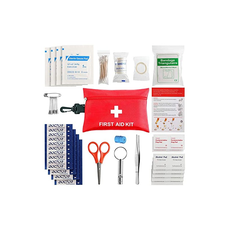 97-Piece Compact Travel First Aid Kit for Emergencies