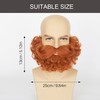 Yan Dream Men Short Auburn Curly Fake Beard Classic Full