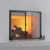 Fire Beauty Fireplace Screen with Hinged Doors, Powder Coated Steel