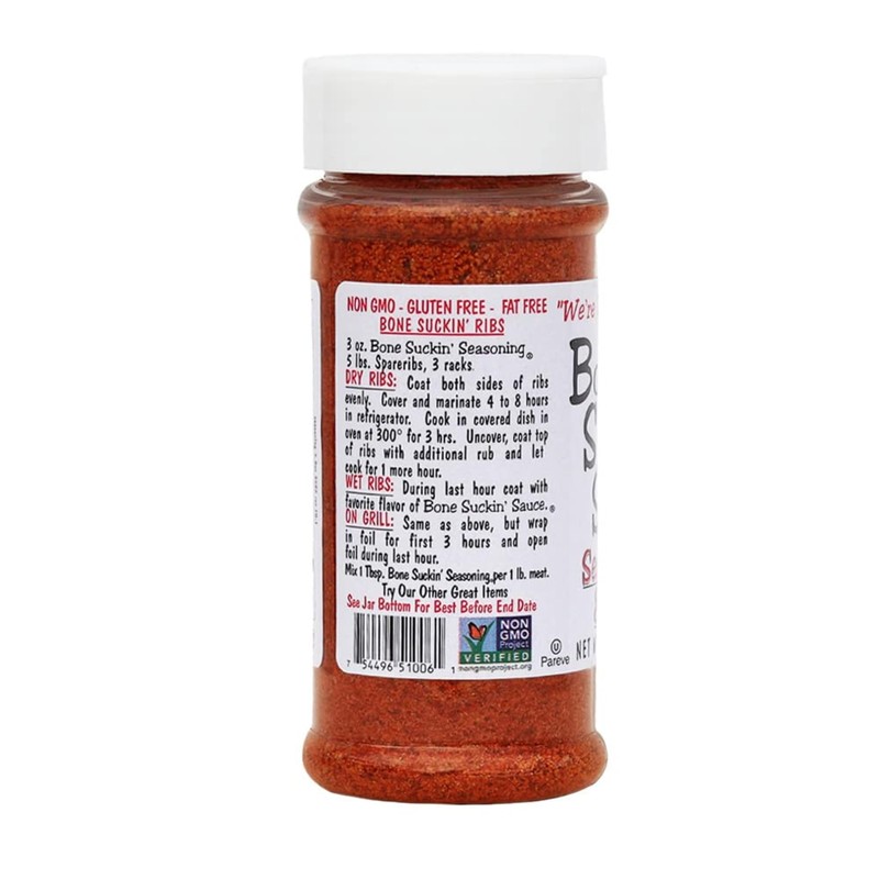 Bone Suckin' Original Seasoning & Rub, Gluten-Free, Non-GMO, Kosher, No