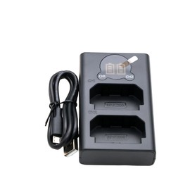 ZBLZGP Dual Slot Fast Charger for NP-FZ100 Battery, Compatible with ZV-E1/A7M4/A7M3/A7C/A7R3/A7R4/A6600/A6700, Micro USB and Type-C Dual Charging, Portable Outdoor Design, Efficient Safety Protection