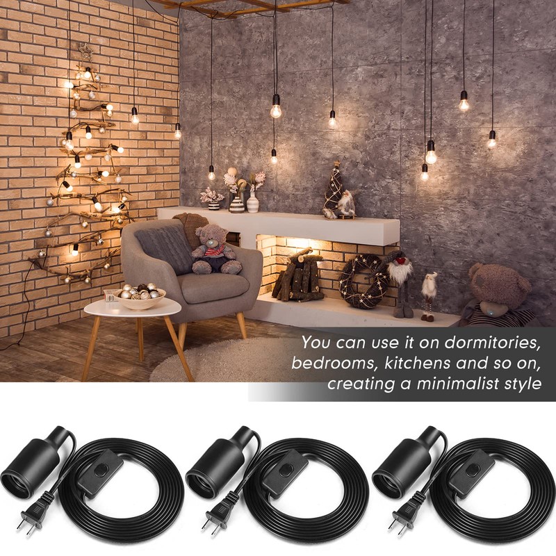 10 Pack Hanging Light Cord Pendant Light Cord with Switch
