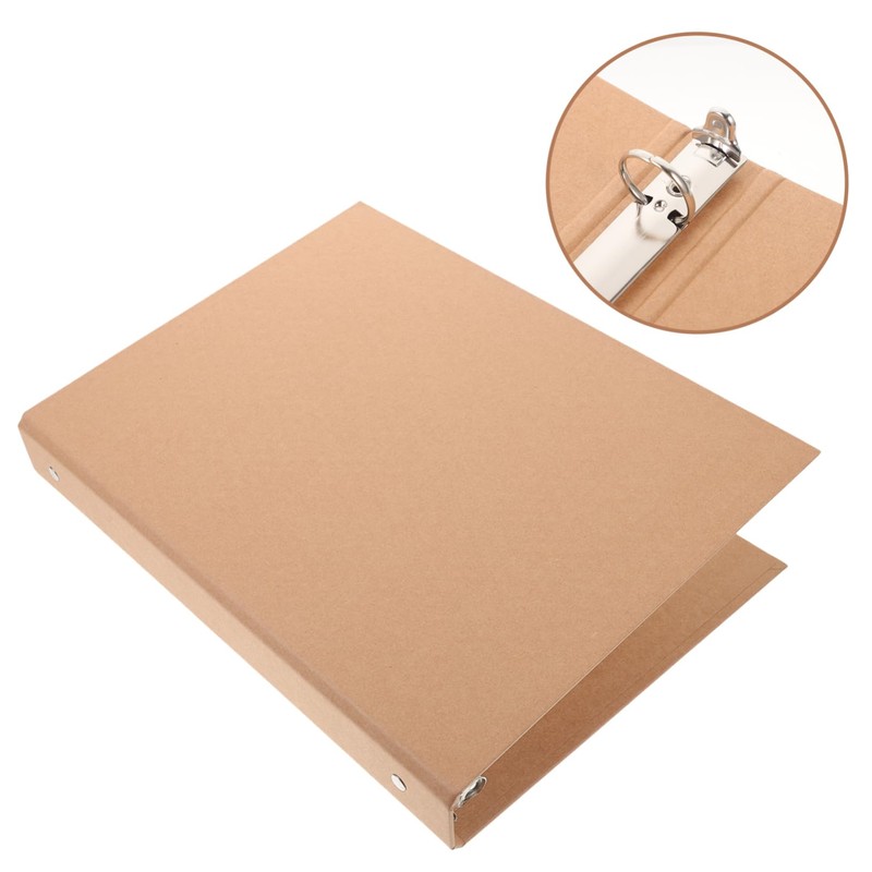 Operitacx A4 Ring Binder Sleeves Made of Kraft Paper Refillable