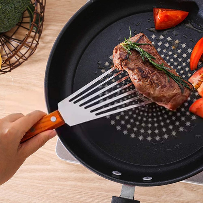 MEETOZ Stainless Fish Spatula, Nonstick Spatula Turner, Thin Slotted Spatula
