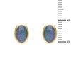 Ivy Gems 9ct Yellow Gold Triplet Oval Opal Cabochon Stud
