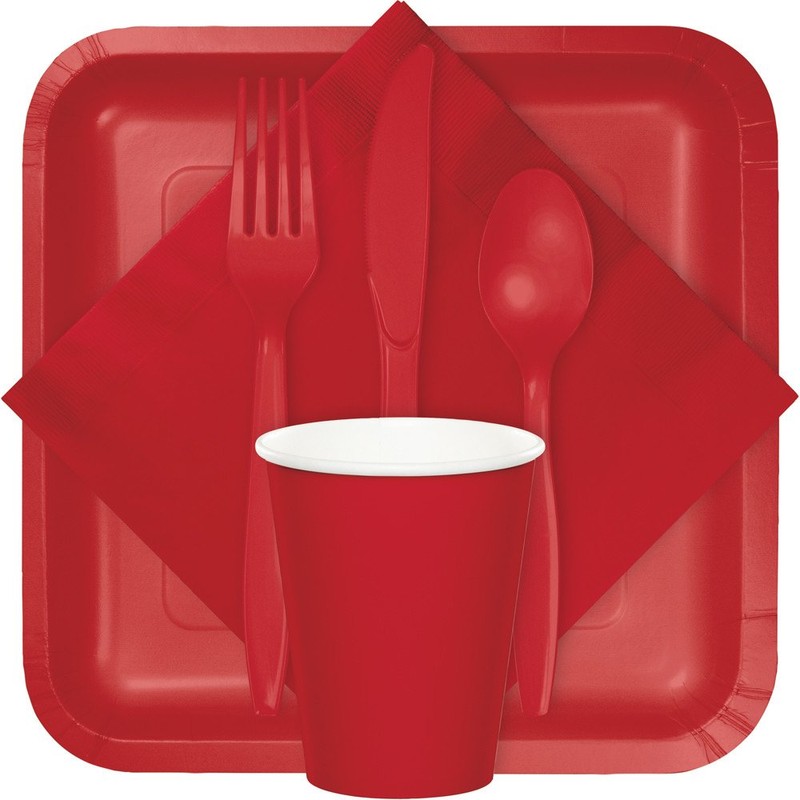 Creative Converting Party Supplies, One Size, Classic Red