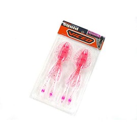Viseo Real Bait Squid, 6 Inch, Border Pink Clear