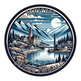 Kamloops British Columbia Souvenir Die Cut Decorative Flat Magnet 4-Inch