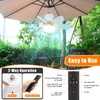 Grinsvalley 2 Set Solar Powered Ceiling Fan with Light, 17.7
