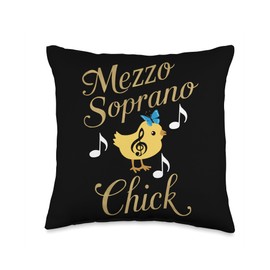 Mezzo Soprano Singer Vocal Vocalist Voice Singing Choir Throw Pillow