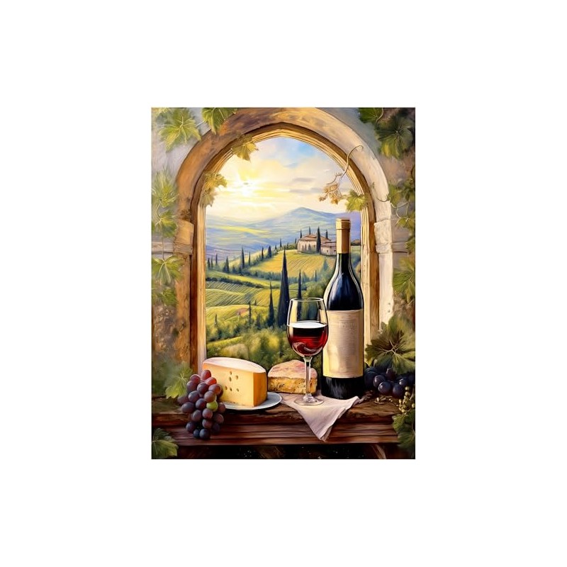 Wine Themed Tuscany Vineyard Pattern A1140 Accent Tile Mural Kitchen