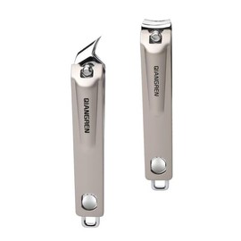 Nail Clippers Set - 2pcs Oversized Size Stainless Steel Fingernail & Toenail Clipper Cutters for Thick Nails with Wide Opening, Sharp Ingrown Toenail Clippers Nail Cutter Long Handle.
