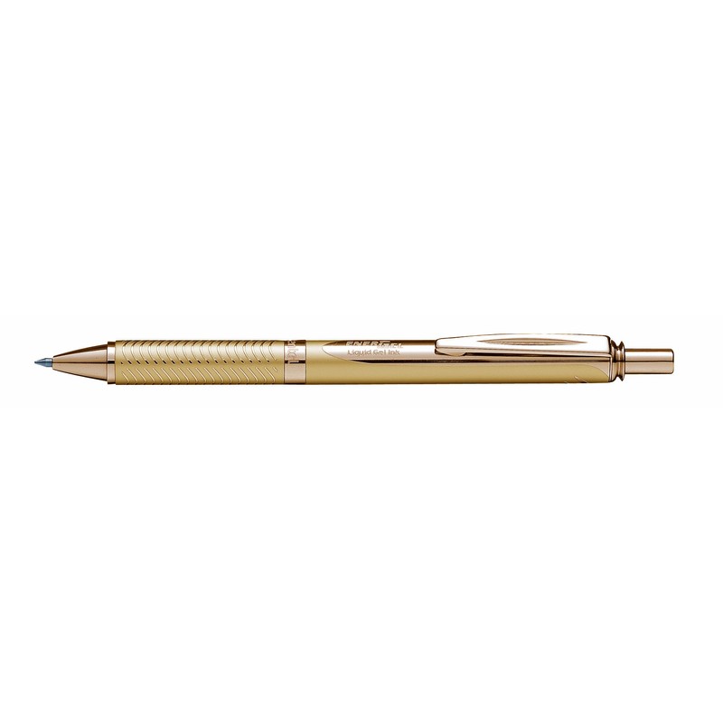 Pentel EnerGel Liquid-Gel Sterling BL407X-BOX Rollerball Pen with All-over Gold-coloured