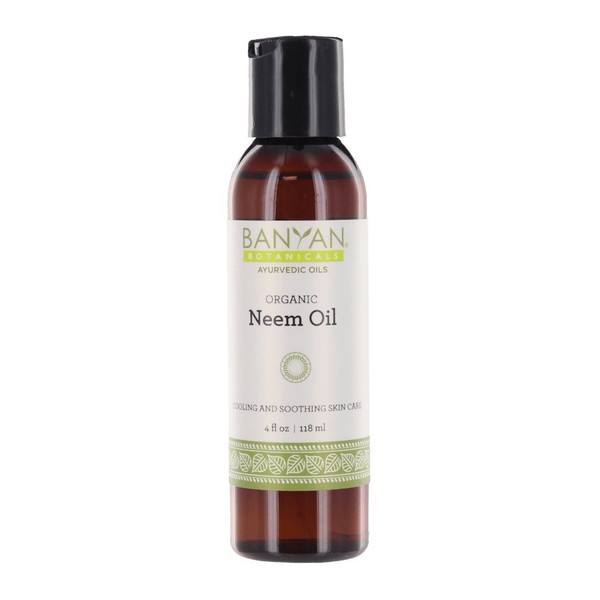 Banyan Botanicals Neem Oil – Pure & Organic Neem & Sesame Oil – Traditional Ayurvedic Neem Oil that Cools & Soothes – Supports Healthy Skin, Hair, Nails & More – 4oz. – Non GMO Sustainably Sourced Vegan