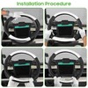 10L0L 14 Inch Golf Cart Steering Wheel Covers for Yamaha,