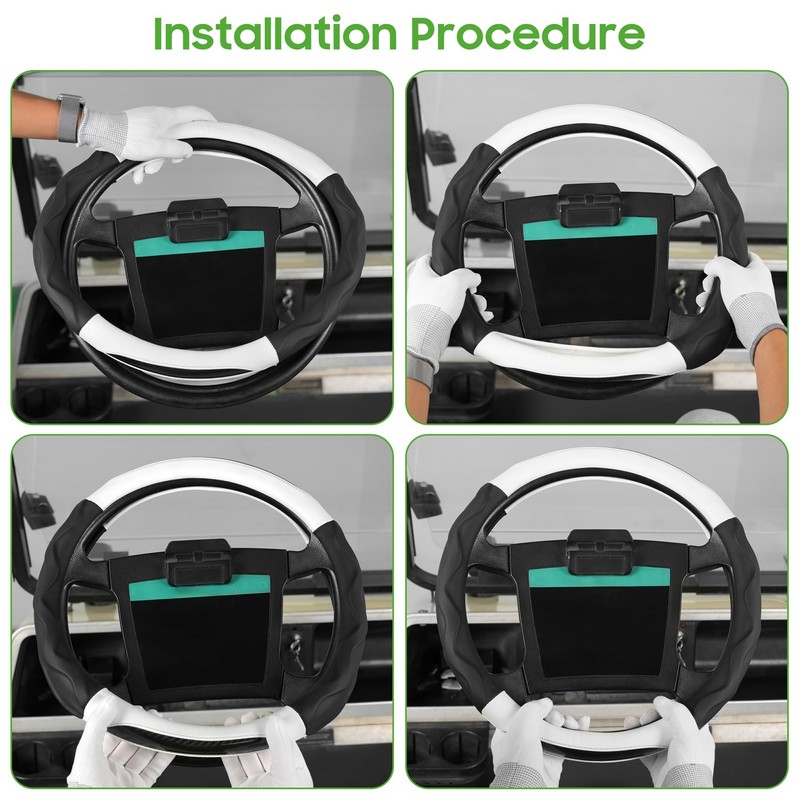 10L0L 14 Inch Golf Cart Steering Wheel Covers for Yamaha,