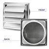 Funmit 6'' Metal Dryer Vent Cover, 7"x7" Outside Dimensions with