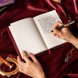 TIEFOSSI Vintage Leather Journal Notebook with Combination Lock,A5 Embossed Flower Secret Diary Ruled Lined Paper for Writing, Gift for Women Girls Children (Wine)